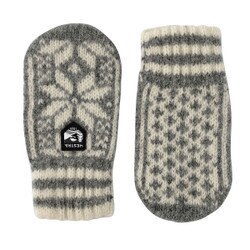 Hestra Nordic Mitten Kids' in Grey and Off White